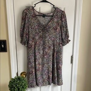 Floral Print Boho Coquette Cottagecore Puff Sleeve Dress